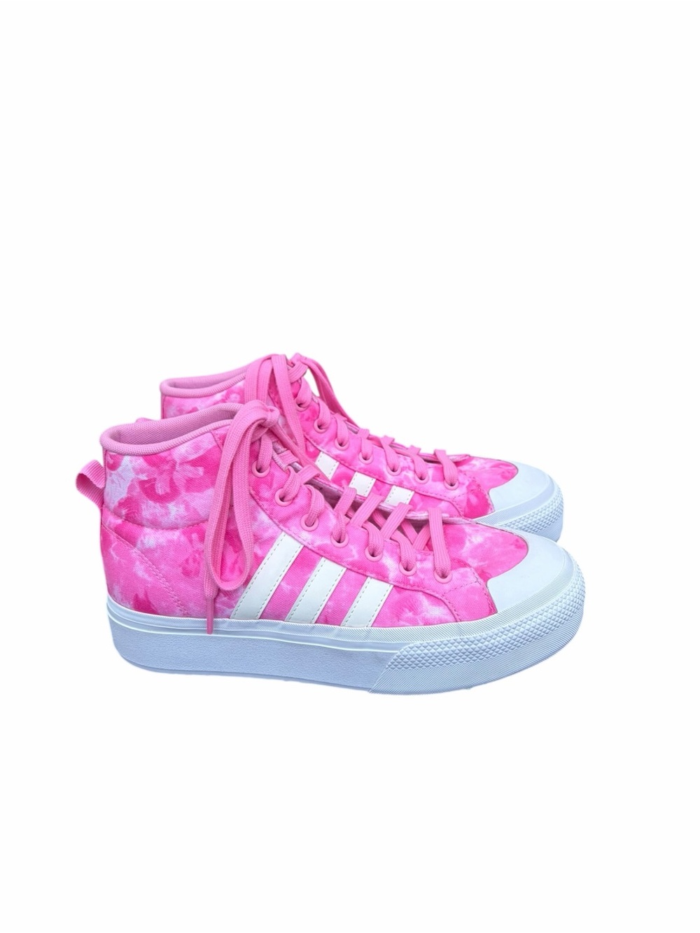 Adidas Bravada 2.0 Platform Mid Sneakers Pink Tie Dye - Womenβs Size 8.5